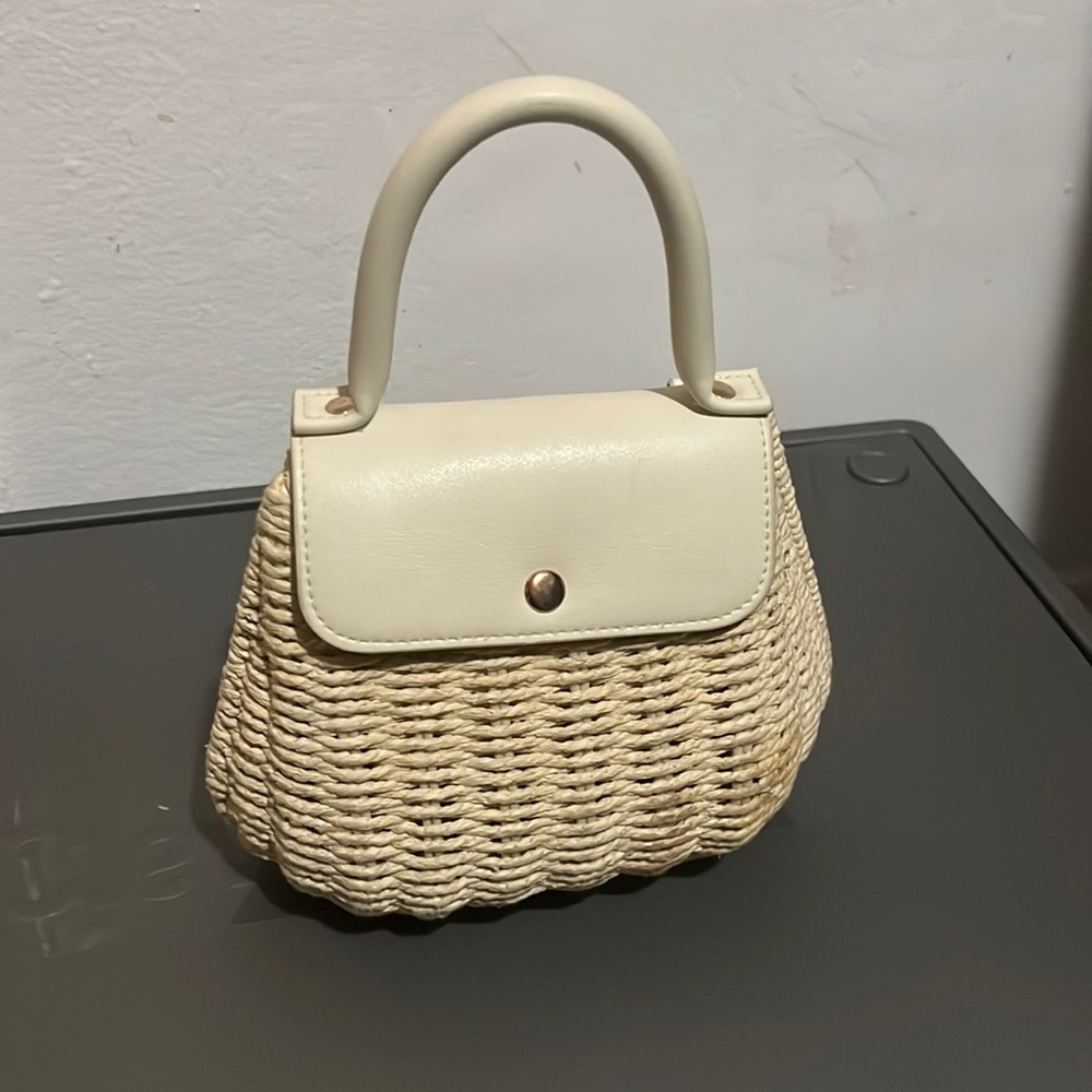 Purse mini wicker handbag basket purse clutch